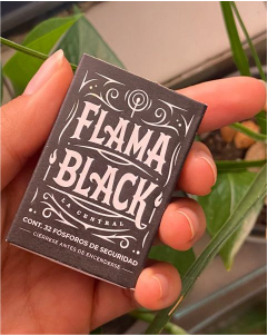 Diseño de envase, cerillos Flama Black.